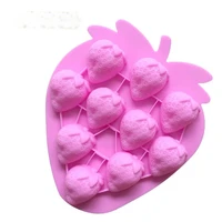 creative fruit strawberry ice tray silicone mold jewelry findings pendant accessory diy charms handmade resin cabochon mould