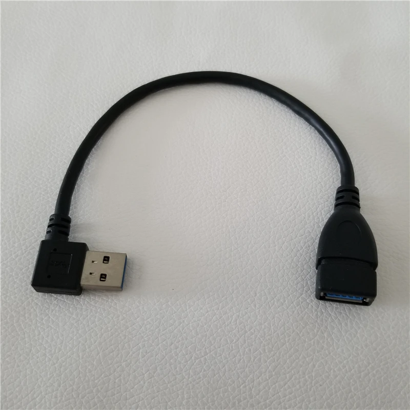 100 шт./лот USB 3 0 высокоскоростной 90 градусов левый угол передачи данных удлинитель