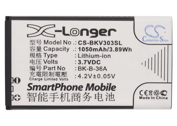 Высококачественная батарея Cameron Sino на 1050 мА · ч для BBK VIVO V303 Y1|cameron sino|battery forbatteries