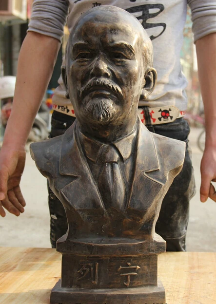 Huij 006547 21 &quotкитайская Бронзовая известная теористская политика в. В. Ленин голова
