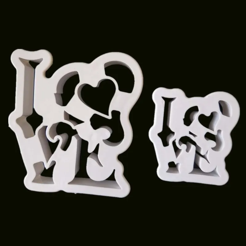 New Product 2pcs Love Sugar Cake Cutter Printing Cut Molding Model Biscuits Cute Cutting Dies For Scrapbooking Candy Mold |