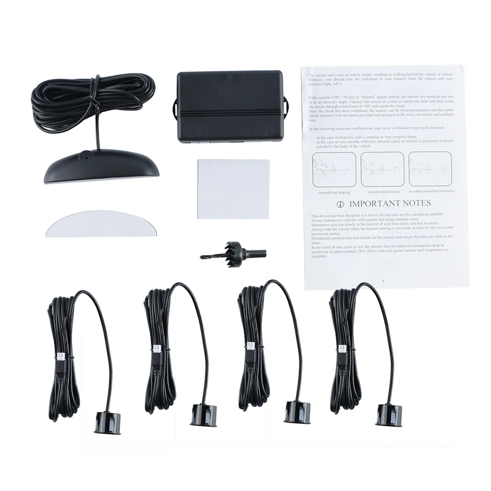 Lmystar автомобиля детектор LED Парковка Сенсор комплект парктроник с 4 Датчики
