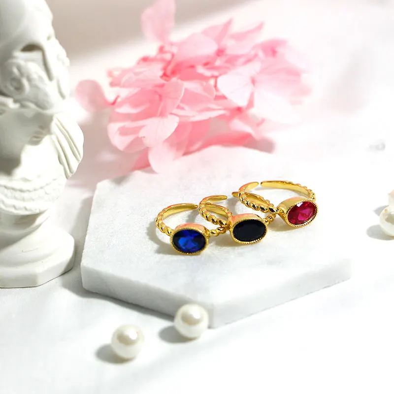 

SHENSS 925 Rings Fashion Personality Red Corundum Ring 925 Sterling Silver Ring for Women Silver 925 Jewelry Gold 18K