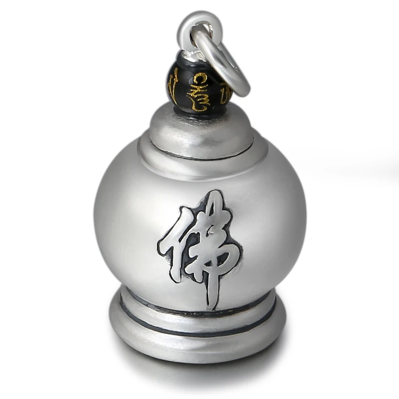 Vintage Man 925 Sterling Silver Pendant Pot Type Chinese Style Buddhism Jewelry Personality Fashion jewellery | Украшения и