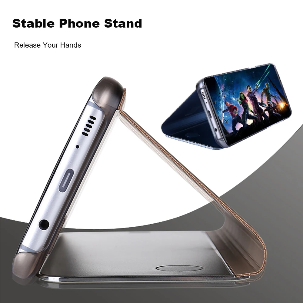 Bouden Smart mi rror View флип-чехол для Xiao x Note красный 5 плюс Примечание 5A прозрачный вид