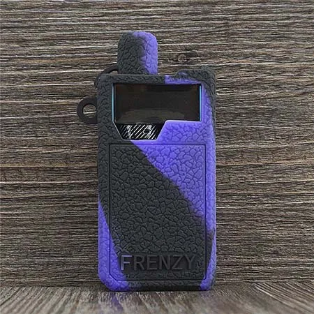 Black purple Чехол с текстурой для GeekVape Frenzy Kit Pod system, силиконовый чехол для кожи, гелевая оболочка, подходит для Geek Vape Frenzy Kit - Цвет: Black purple