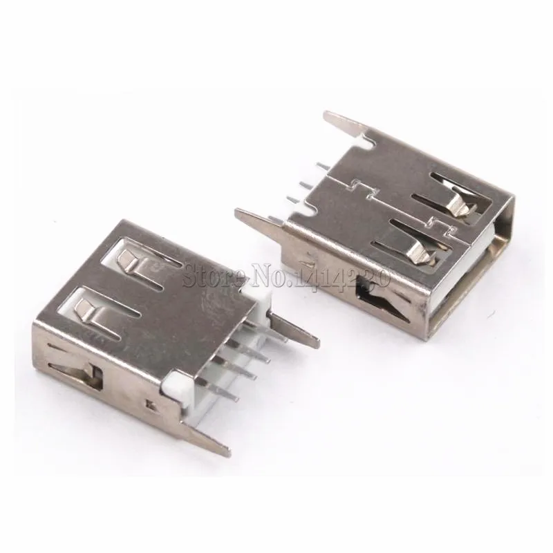 10 шт. гнездо USB Type A 180 градусов вертикальное 4 контакта интерфейс 15 мм|4pin female|interface