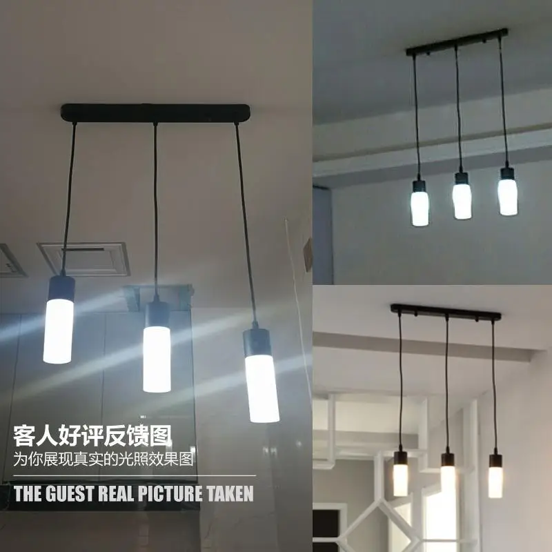 Современный черный железный G9 Led светильник кафе ing ресторанный бар подвесной