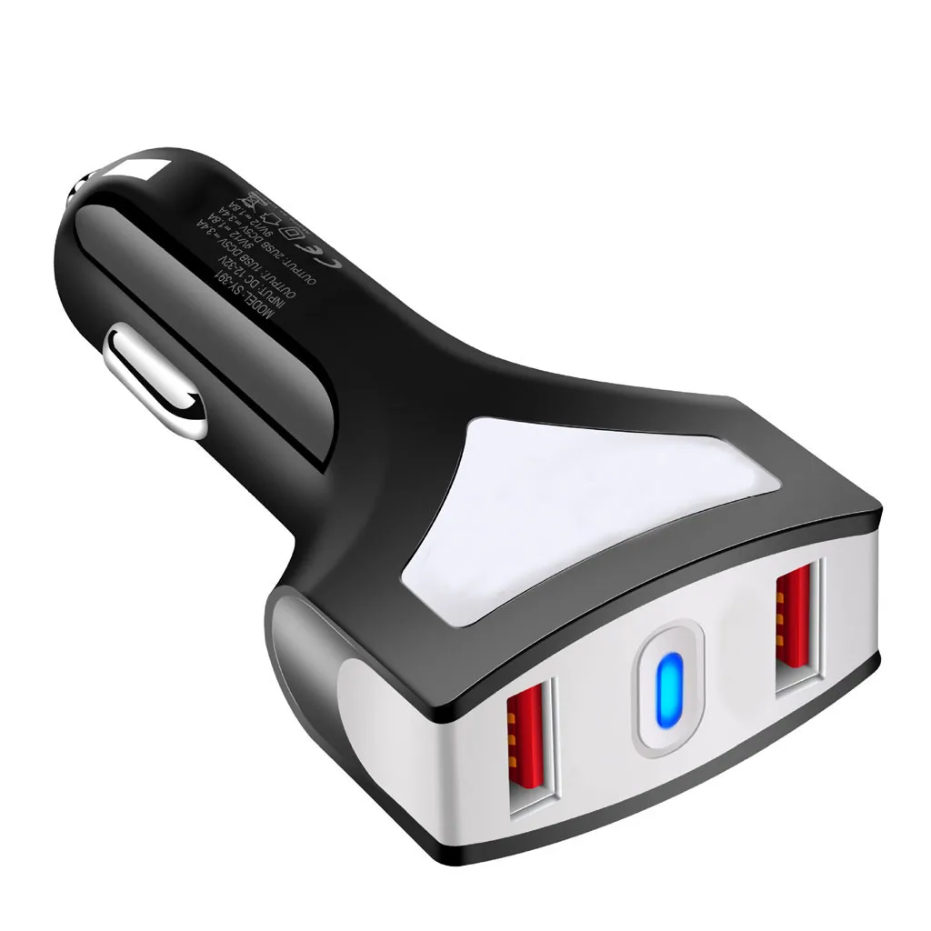 Новый адаптер для быстрой зарядки 2 usb-порта быстрое автомобильное зарядное