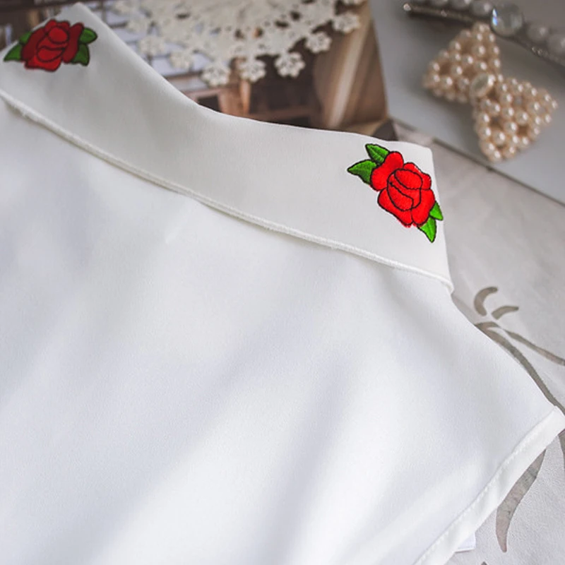 Женские пальчиковые дизайнерские отстегивающиеся воротники с вышивкой |