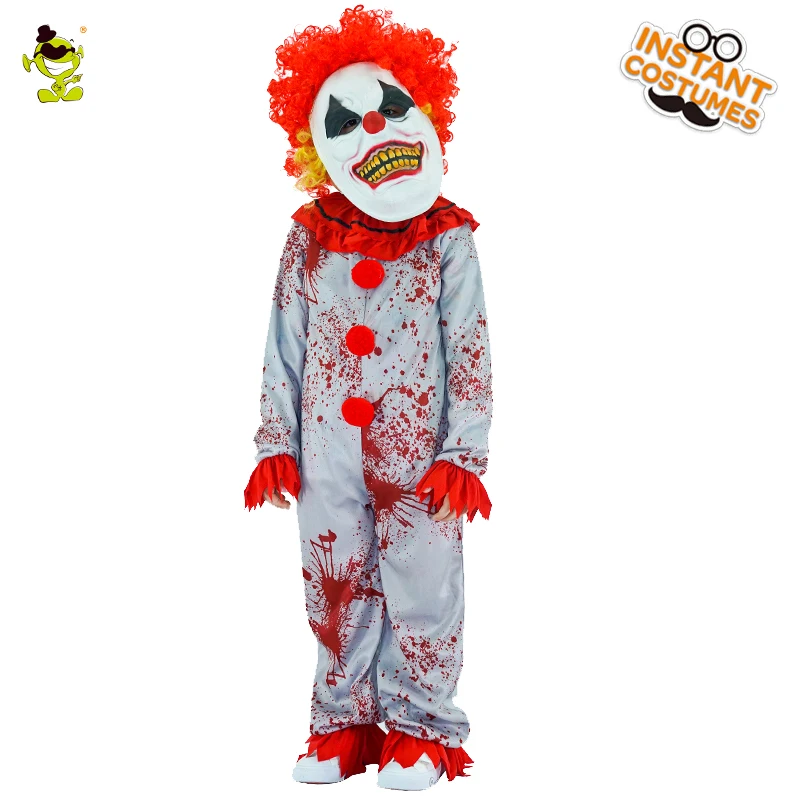 Для маленьких мальчиков зла костюм клоуна для вечеринки Хэллоуин вечерние