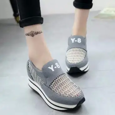 Новинка 2017 года женская обувь на платформе модная Брендовая летняя шнуровке