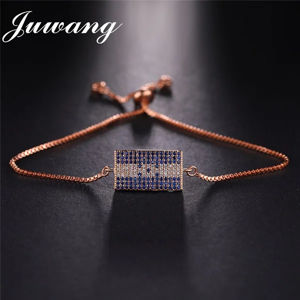 rose gold Бренд juwang, браслет с подвеской в виде флага моей родины, ювелирные браслеты и браслеты для мужчин и женщин, опт - Окраска металла: rose gold