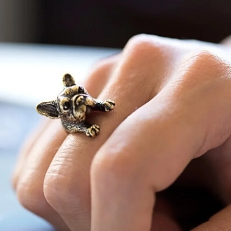 Модные кольца для щенков хиппи собак в стиле панк латунные костяшки мужчин