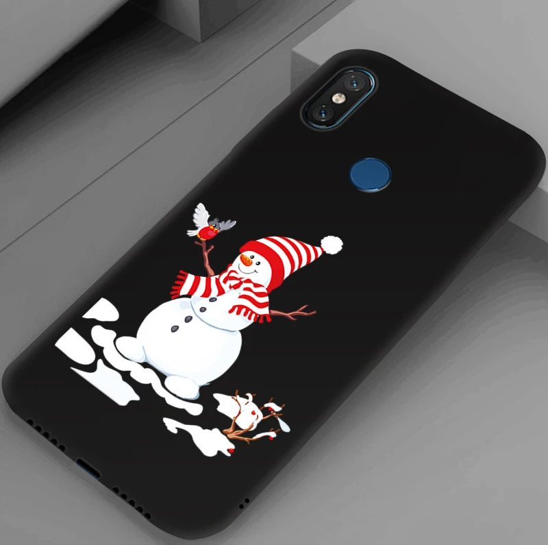 EiiMoo Silicone Phone Case For Xiaomi Mi 8 SE Mi8 Lite Soft Christmas Pattern Cover 6 A2 6X Pocophone F1 | Мобильные телефоны и