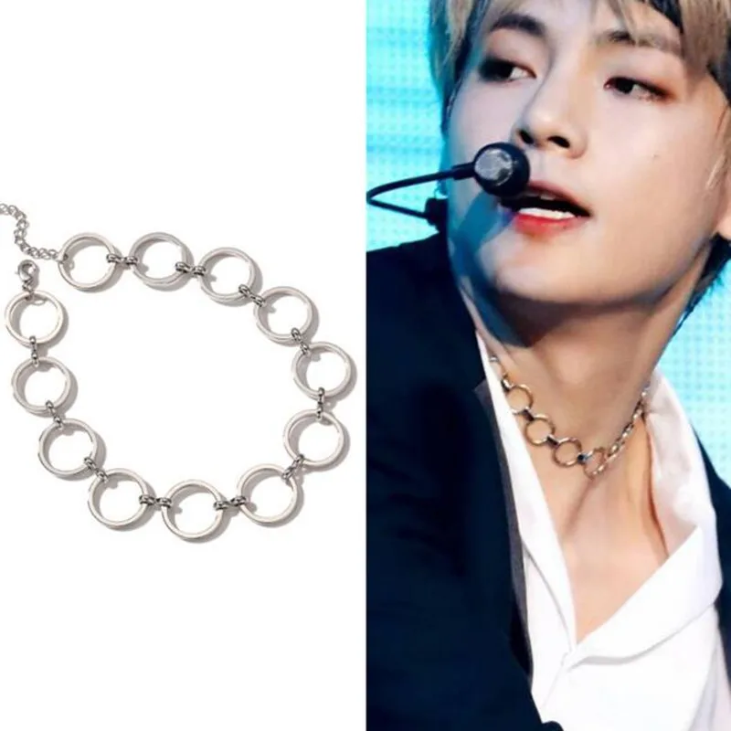 Модные ювелирные изделия KPOP Bangtan Boys JIMIN колье s для женщин и мужчин винтажные круглые ожерелья подвеска на воротник ожерелье