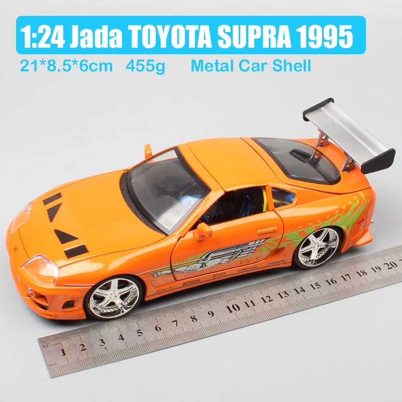 1/24 Jada big TOYOTA SUPRA Celica 1995 литые машины металлические гоночные копии весы и модели