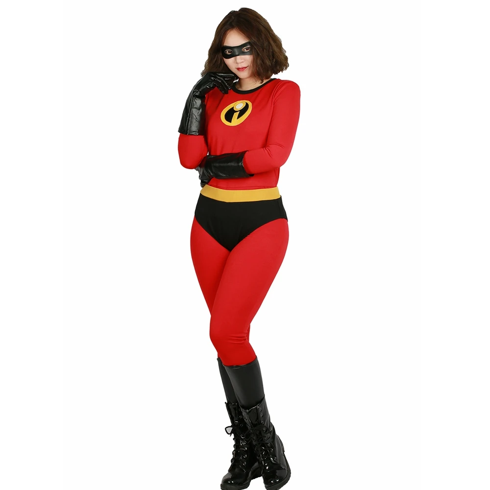 Coslive Суперсемейка 2 Косплей Elastigirl полноразмерный костюм Терилен Хэллоуин Костюм