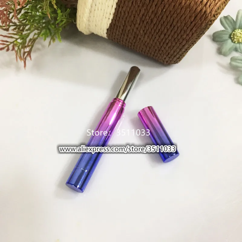 9 мм тонкий фиолетовый синий пустой косметический контейнер для губ черный