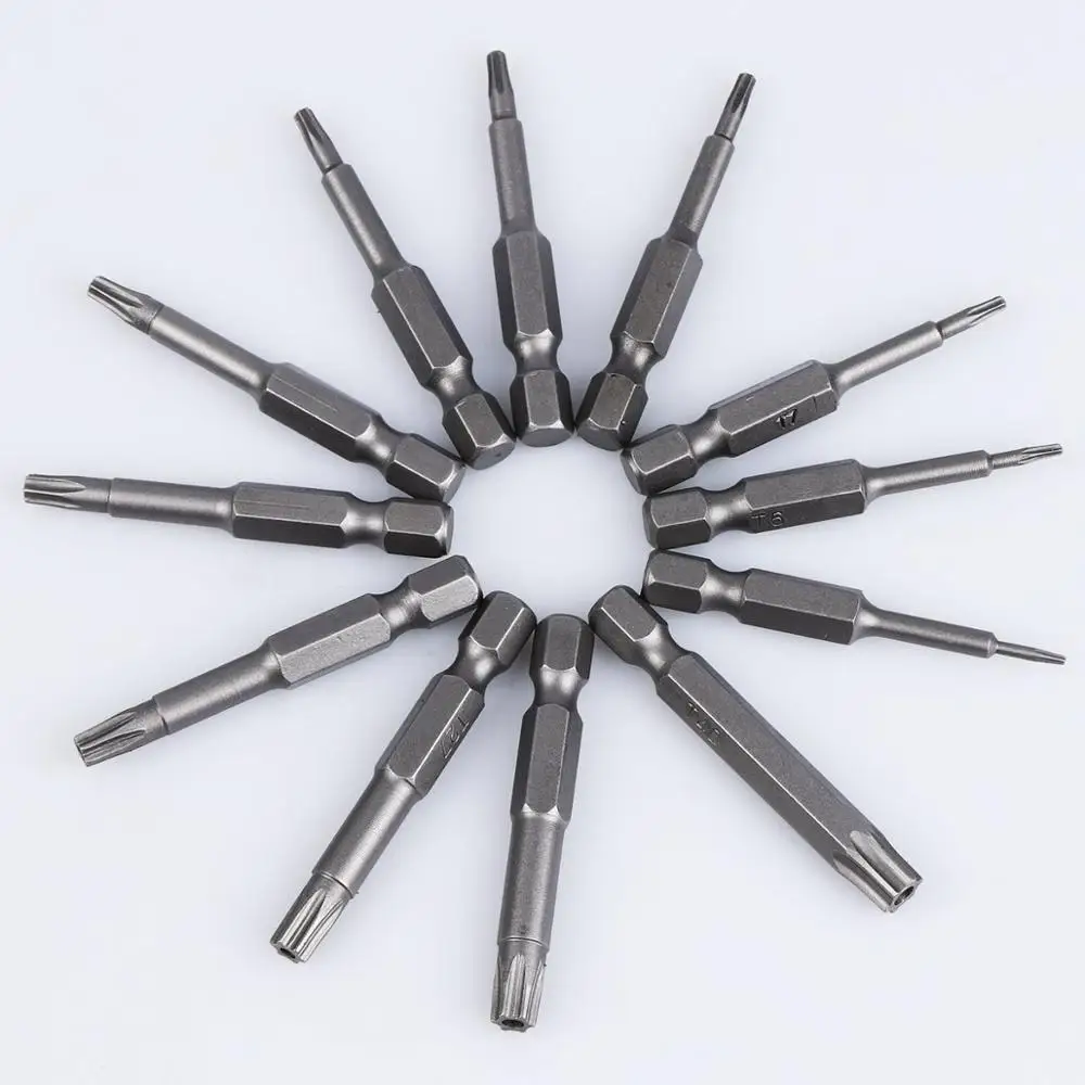 12 шт./компл. Шестигранная звездообразная плоская головка 50 мм биты для ручных