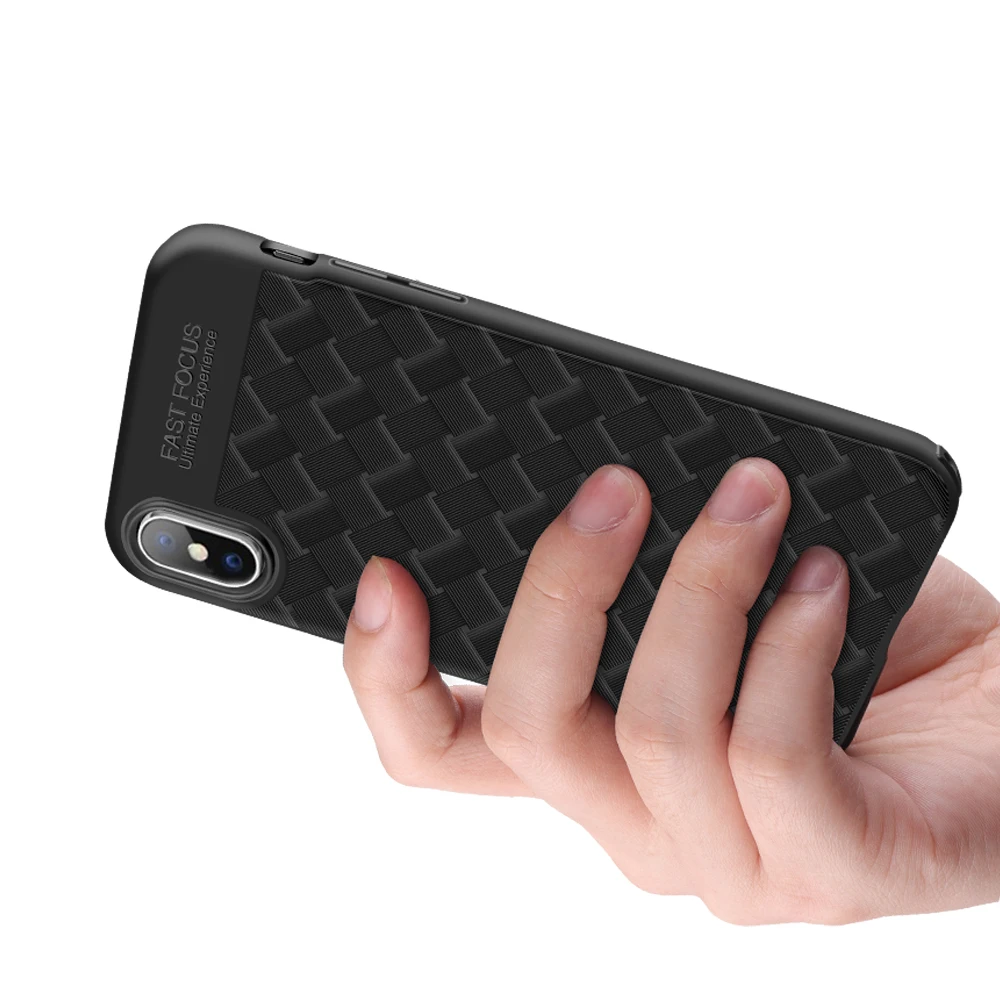 KOOSUK ТПУ Woven назад чехлы для huawei P20 Plus Роскошные ультра тонкий ткань стрии телефон P