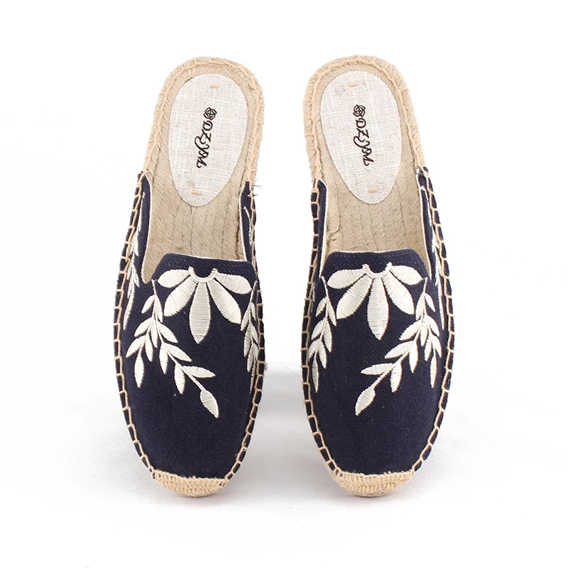 Женские шлепанцы на плоской подошве espadrilles лето 2019|Тапочки| |