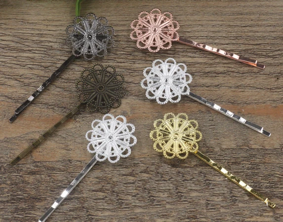 10 шт. Винтажные заколки для волос с цветочным мотивом очаровательные женские