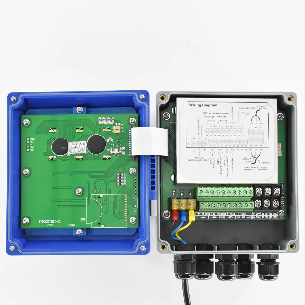 Настенный ультразвуковой расходомер внешний зажим тип фиксированный 4 20mA на