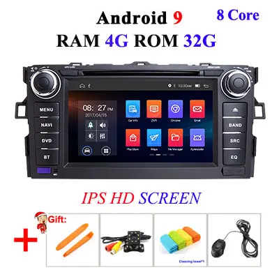Ips DSP 8 ядерный 4G 64G 2 Din Android 9 Автомобильный мультимедийный dvd-плеер gps для TOYOTA COROLLA 2012 2013 AURIS Altis автомобильный Радио wifi obd2 - Цвет: 4G 32G IPS
