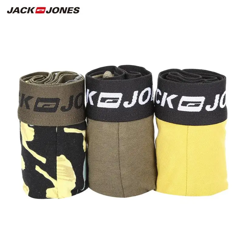 JackJones мужские стрейч хлопок несколько стилей Три-пакет трусы Мужское нижнее