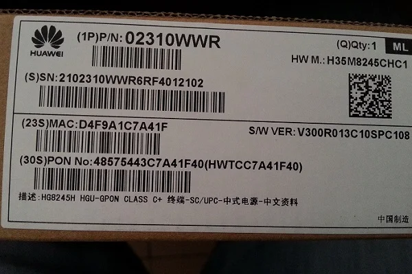 Original Huawei ONU Echolife HG8245H Gpon optical network Terminal Class C+ apply to FTTH ONT | Мобильные телефоны и