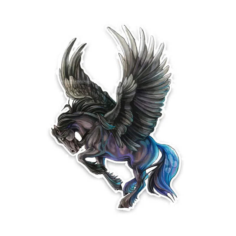 YJZT 11CM*15.5CM Originality Car Styling Flying Horse PVC Sticker Decal Graphical 5-0774 | Автомобили и мотоциклы