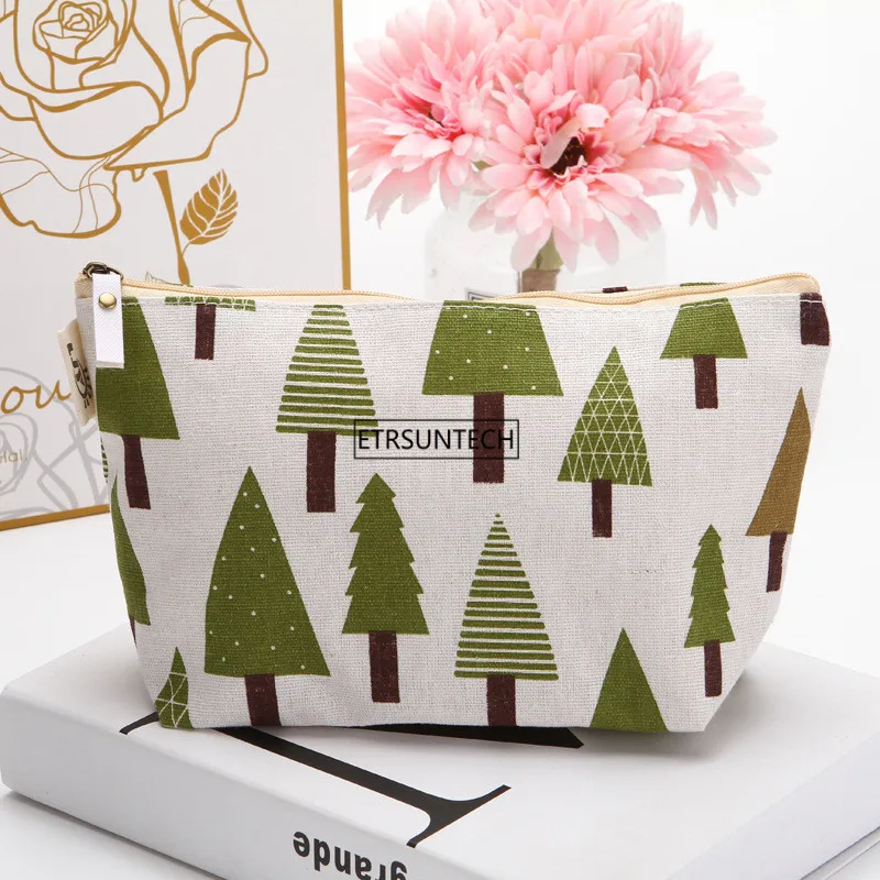 Льняной держатель для ручек в виде леса и животного 8 шт. канцелярские