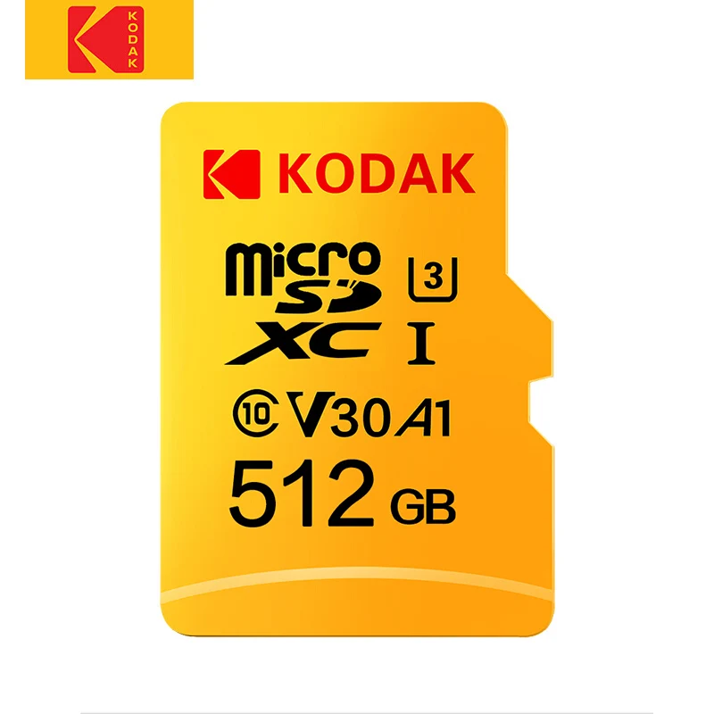 Оригинальный Kodak 512 GB Micro SD карта класса 10 U3 4 K высокоскоростной cartao de карты памяти