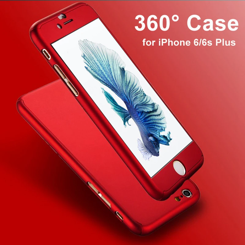 Ультратонкий чехол 360 для capinhas iPhone 8 6 6s 7 Plus чехлы iPhone6 Гибридный Жесткий Тонкий на
