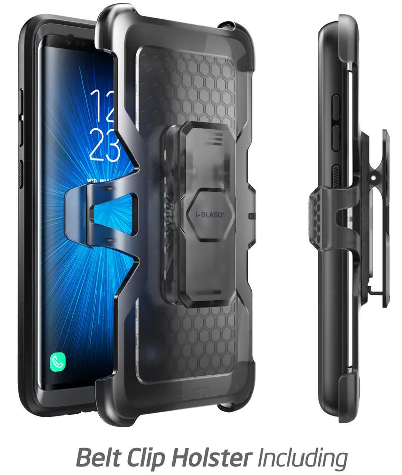 For Samsung Galaxy Note 8 Case i-Blason Magma Heavy Duty Shock Reduction Bumper Cover with Built-in Screen Protector& Belt Clip