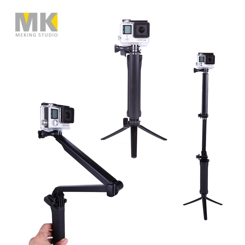 3 полосная рукоятка водонепроницаемый монопод селфи палка для Gopro Hero 5 4 Session ek7000