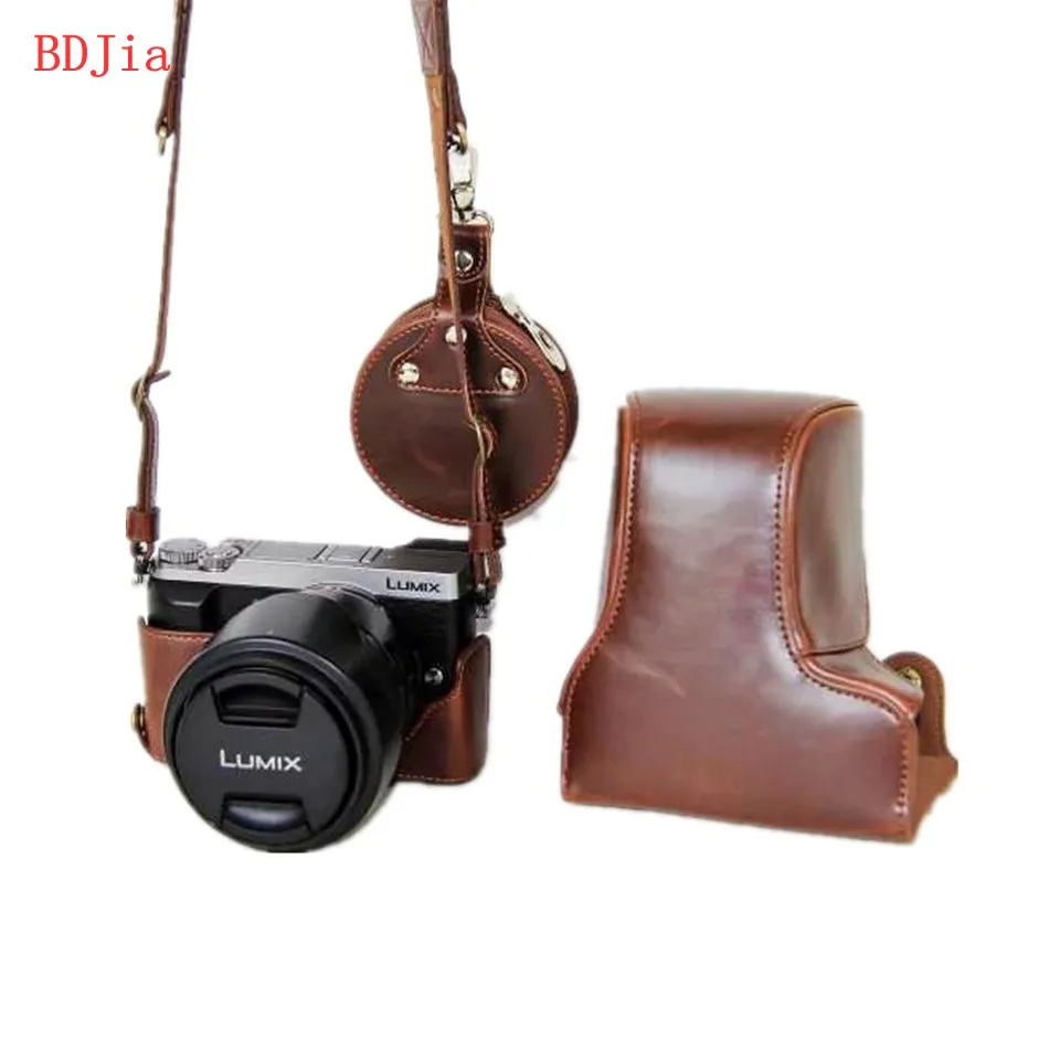 Новый роскошный кожаный чехол для камеры цифровой Panasonic GX85 PU с отверстием батареи