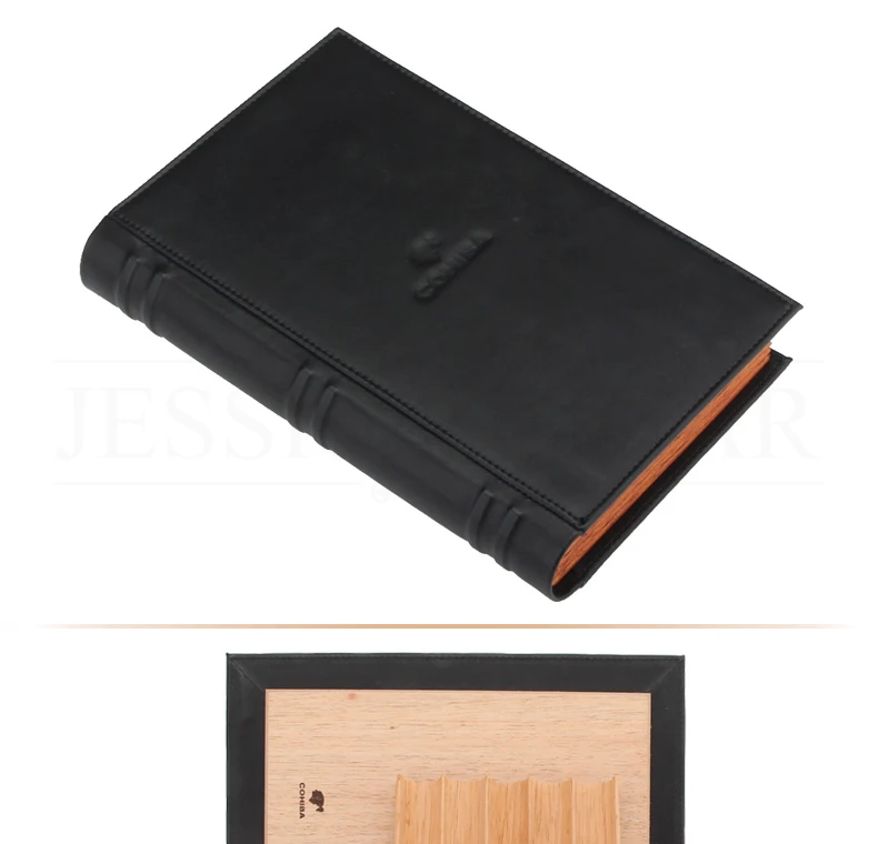 COHIBA дорожная коробка для сигар Портсигар кожаный кедровый деревянный Sigaren коробка с увлажнитель с гигрометром резак портативная сигара Humidor