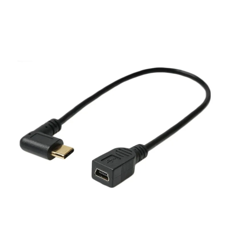 Micro Mini USB кабель 5Pin папа 3 1 Тип C локоть к 2 0 OTG адаптер для передачи данных зарядки 25