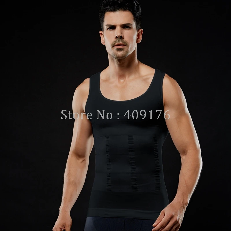 Men Slimming Bodybuilding Vest Compression Chest Tops Seamless Sleeveless Undershirt