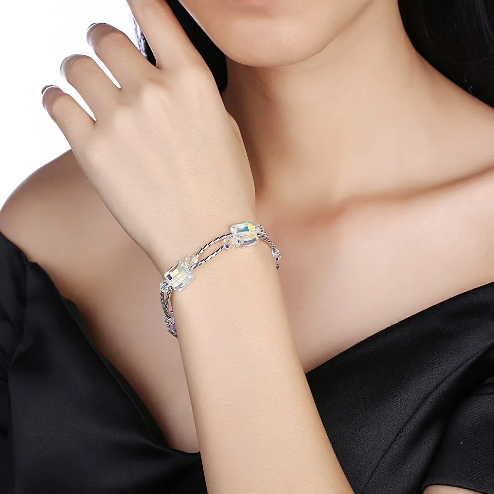 LEKANI кристаллами от Swarovski Высочайшее качество бисера браслеты для женщин 925