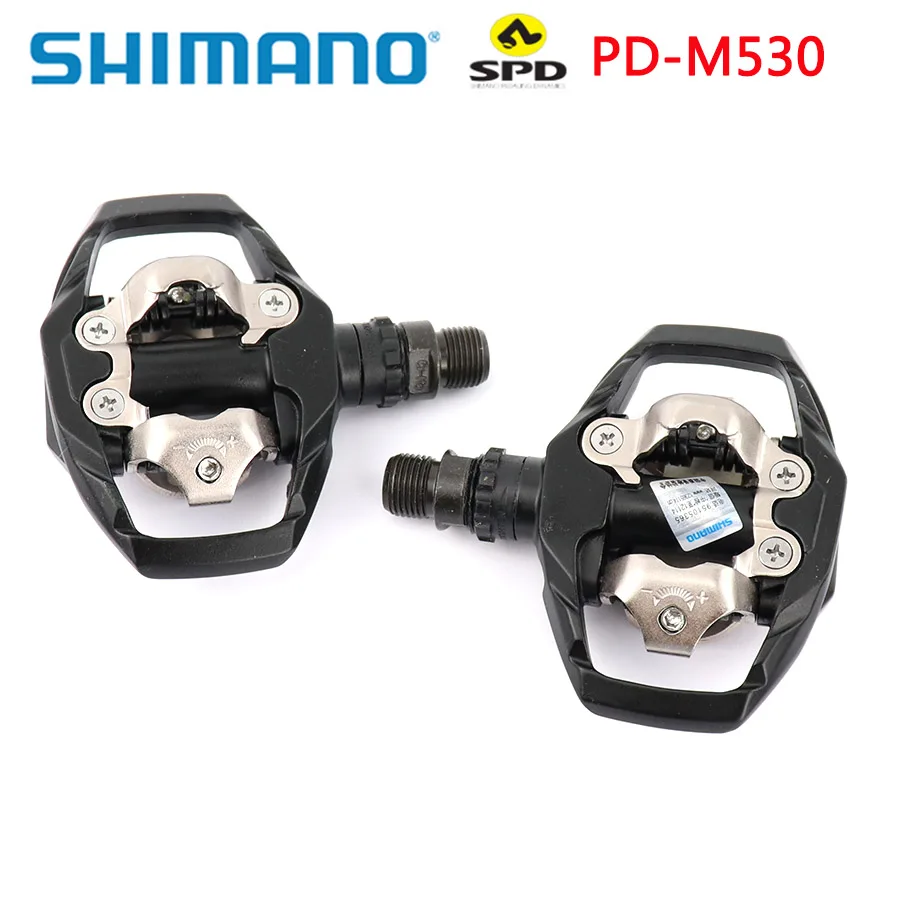 SHIMANO PD-M530 педаль SPD MTB Trail контактные педали с бусами включают SM-SH51 оригинальной коробке Черный Белый велосипед аксессуары