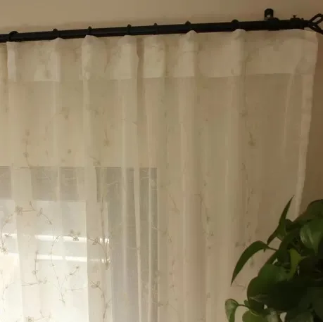 Французский деревенский качественный белый вышитый занавес из льна и хлопка