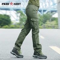 freearmy casual joggers women autumn cargo pants trousers thick military green pockets pants straight trousers womens capris