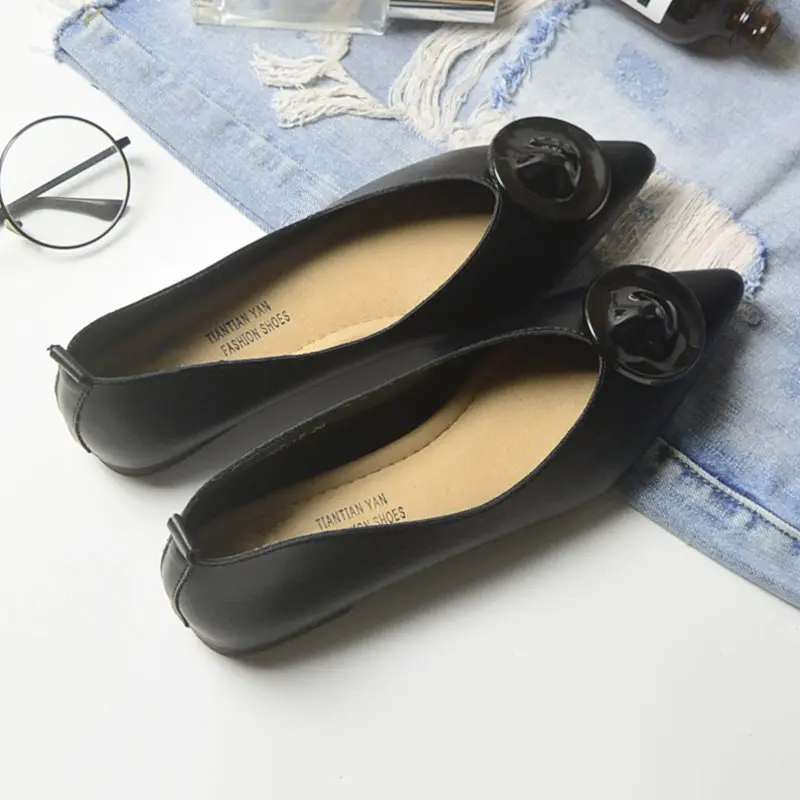 Женская обувь zapatos de mujer на платформе с острым носком женская плоской подошве