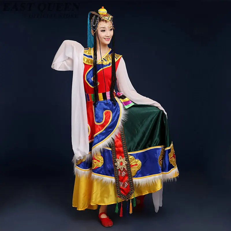 Оптовая продажа тибетское платье китайский фолк костюм для танца сценический