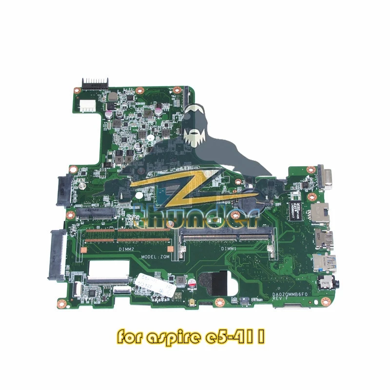 DA0ZQMMB6F0 для acer Asipre E5 411 материнская плата ноутбука SR1W3 N2930 CPU Бортовая DDR3L|onboard cpu|cpu for
