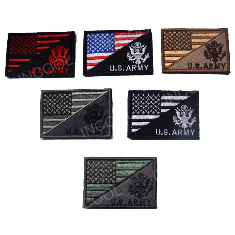 Американский флаг с армейской вышивкой нашивка флагами США военная тактический