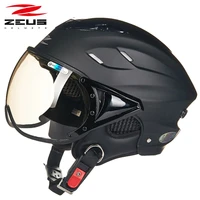 zeus 125b half face motorcycle helmet matte black motocross off road vehicle racing